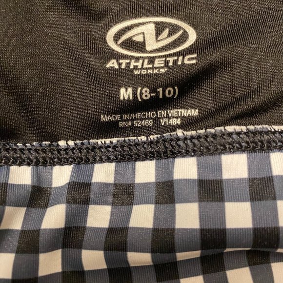 Checked Black & White Two Piece Athletic Works Top and Pants - Picture 15 of 15